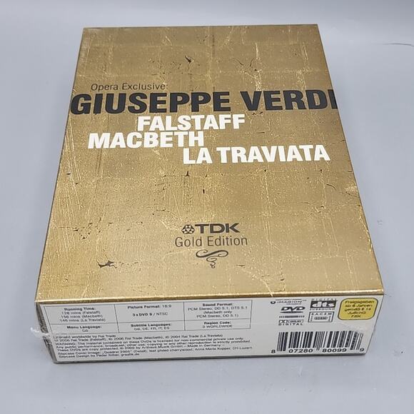 Opera Exclusive Giuseppe Verdi Falstaff Macbeth La Traviata TDK Gold Edition New - Picture 12 of 12
